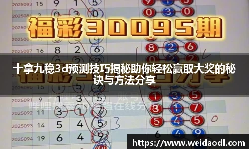 十拿九稳3d预测技巧揭秘助你轻松赢取大奖的秘诀与方法分享